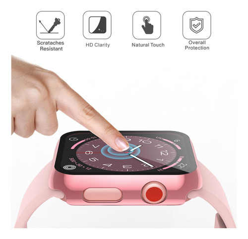Protector De Pantalla Rosa Transparente Para Iwatch 42mm