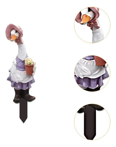 Estaca Decorativa De Plano 2d Para Jardín, Accesorio Hembra