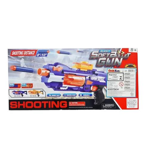 Lançador Nerf Super Shot Power Flash Com Lanterna Mira Modulus 75cm – dm  toys em Promoção na Americanas