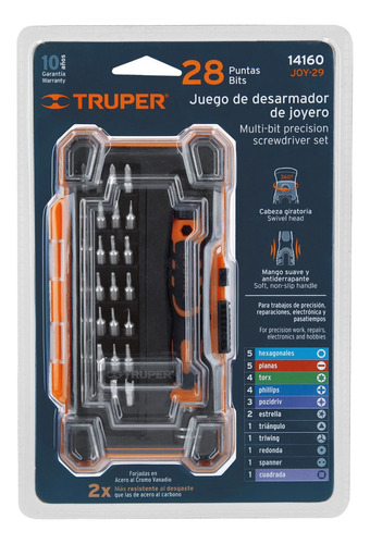 Desarmadores De Joyero Con 28 Puntas De Precision Truper 