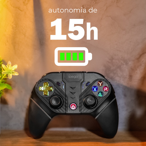 Controle Joystick Pg-9218 Ipega Bluetooth 5.0 Modo Turbo Cor Preto