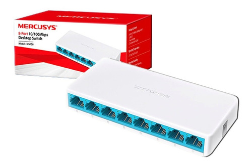 Switch 8 Puertos Mercusys 10/100 Ms108 Gtia 5 Año 