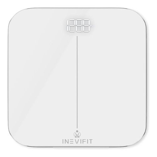 Pesa Digital De Baño Báscula De Baño Premium Inevifit, Báscu Color Blanco