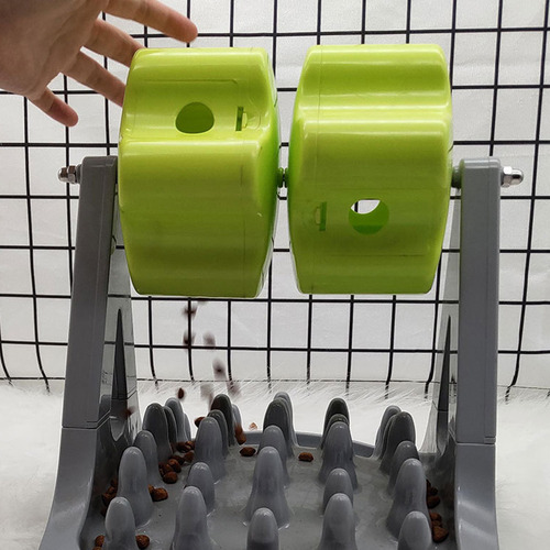 Comedero De Comida Para Mascotas De Diseño Giratorio, Cuenco