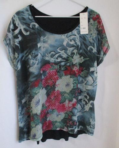 Remera , Blusa -talle L,con Strass Nueva!! Envios Consultar