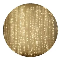 Comprar Cortina Luces Led 3x3 Mt Calida Lluvia 12 Tiras 300 Led 