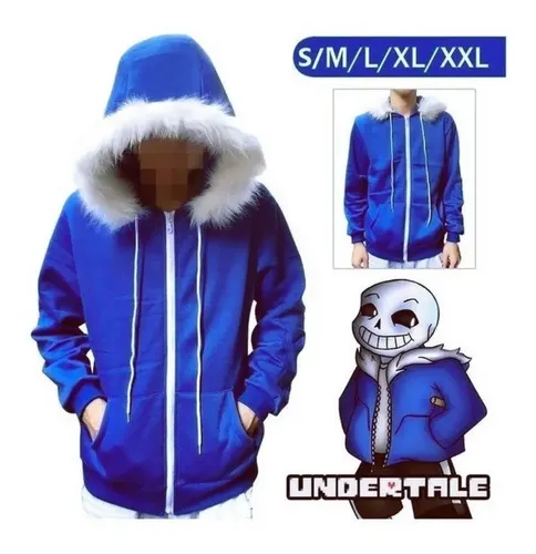 Fantasia De Moletom Com Capuz Azul Undertale Sans Cosplay