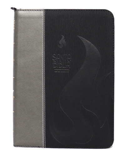 Libro Biblia Reina Valera 1960 En Estuche Negro/gris - Letr