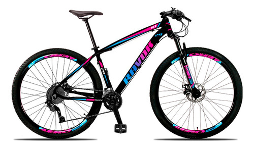 Mountain bike Ravok Alumínio 24v MountainBike 2023 aro 29 15" 21v freios de disco mecânico cor preto/verde