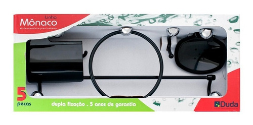 Accesorio P/baño Monaco 5pc Cromado Negro Fc