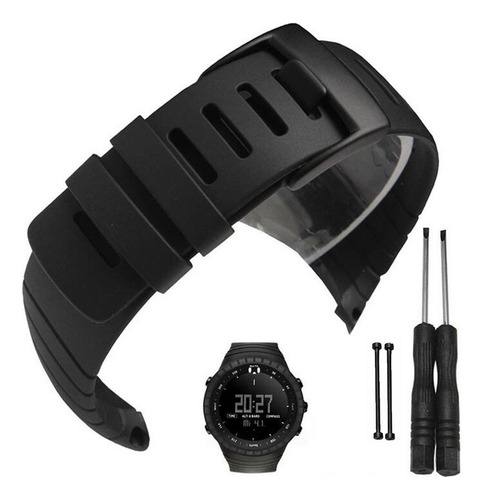 Correa De Reloj De Goma Compatible Con Suunto Core All Black