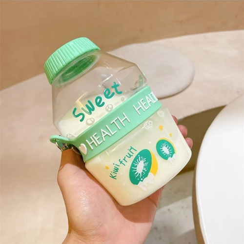 Botella Agua Termo Plastico Antiderrames Libre De Bpa 540ml Color Verde Kiwi