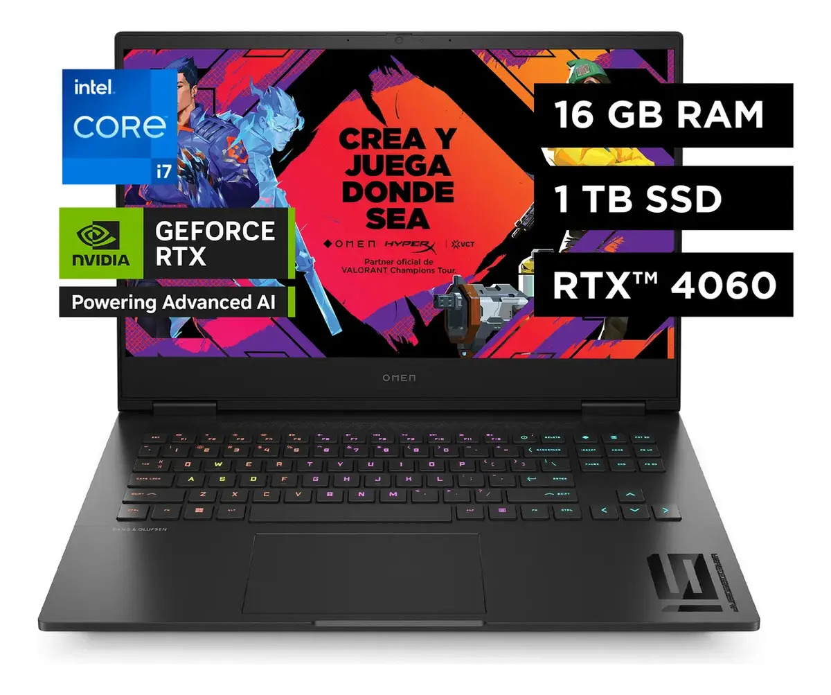 Notebook Gamer Hp Omen 16-wd0012la Intel Core i7 16gb RAM 1tb SSD Rtx4060 Windows 11 Home