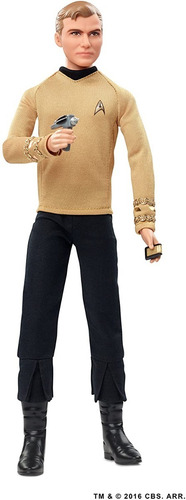 Boneco Barbie Star Trek Kirk Edição 50 Anos Articulado Top