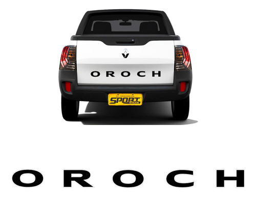 Adesivo Tampa Traseira Renault Duster Oroch 2023 Preto