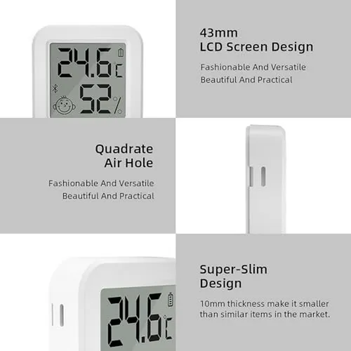 Termómetro E Higrómetro Wifi Con App Tuya - Monitor Interior