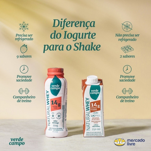 Shake Natural Whey Baunilha 250ml - Pack C/9un