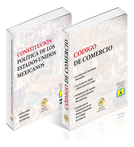 Constitución Política De Los Estados Unidos Méxicanos + Código Comercio | Paquete Bolsillo 2024 Con Versión Digital.