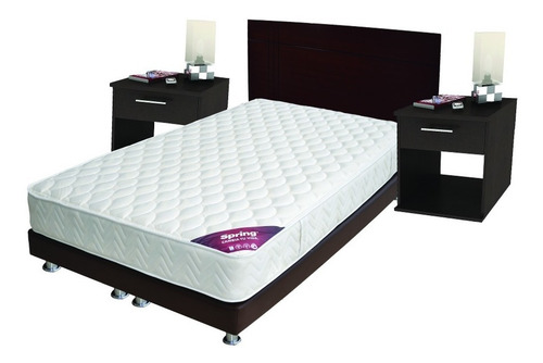 Combo Classic Doble 140x190+2 Somier+cabecero+mesas Noche