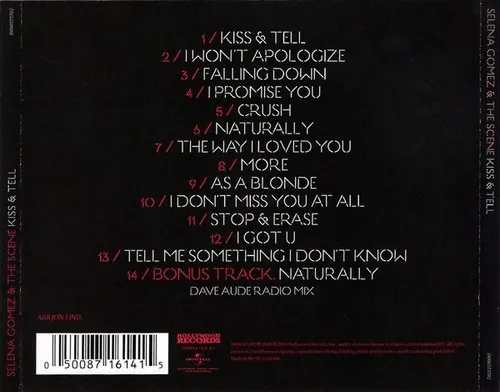 Gomez Selena & The Scene Kiss & Tell Uk Import Cd Nuevo