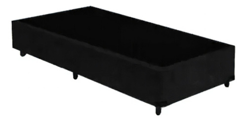 Cama Box Base Solteirão + Colchão Ecoflex Molas Soft 96x203 Cor Suede Preto