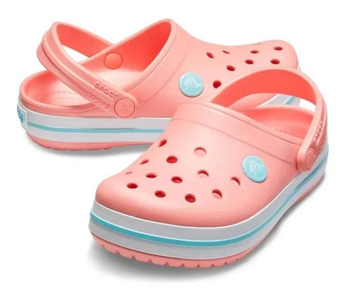 Zuecos Sandalias Crocs Crocband Niñas Melon Ice