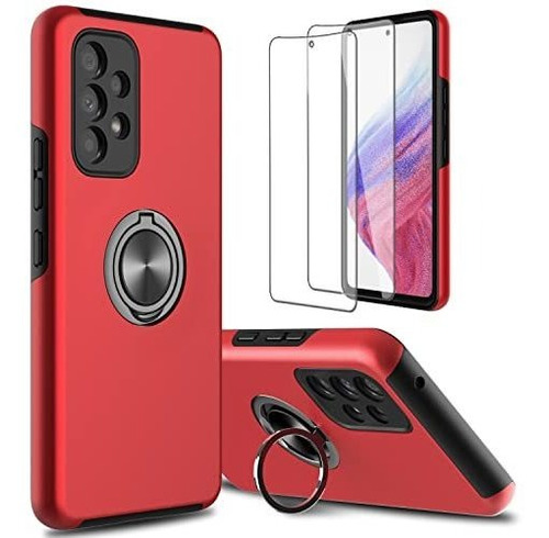 Funda Para Samsung Galaxy A53 Antideslizante Color Rojo