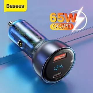 Baseus Pd 65w Auto Charger Turbo Combo Para Samsung Laptop