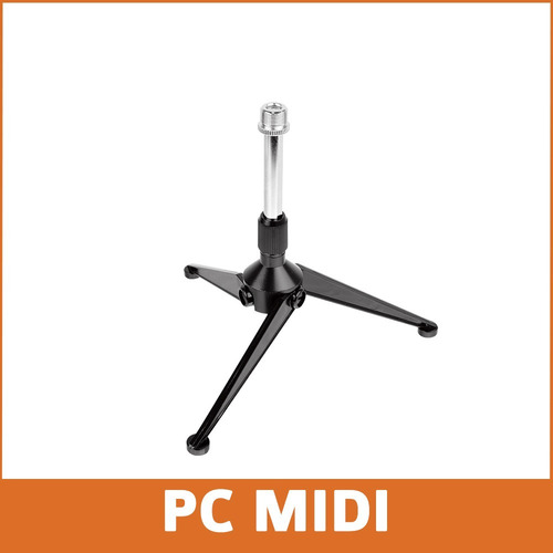 Imagen 3 de 7 de Pie De Microfono Cromado Mesa Alctron Sm316 Shure Sm48 Radio