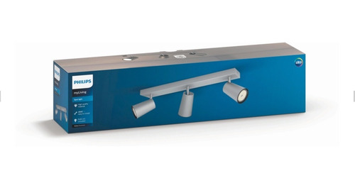 Imagen 4 de 5 de Aplique De Techo Philips Paisley Spot 3x5.5w Gu10 Gris