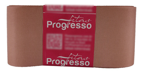 Fita De Gorgurão Larga 50mm Progresso | 10 Metros Cor Rosa/Velho Liso