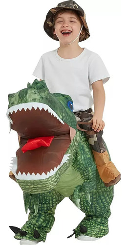 Disfraz De Dinosaurio Inflable Divertido De Mgg Para Niño Y