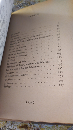 J. L. Borges: El Aleph. 1.ª Impresión Con ' La Intrusa' (Usado)