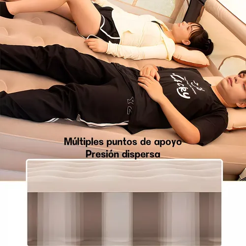 Colchón Inflable Eléctrico 2 Plazas Con Almohadas