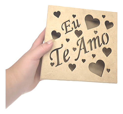 Caixa Dia Dos Namorados Mdf Eu Te Amo Pequena Linda D