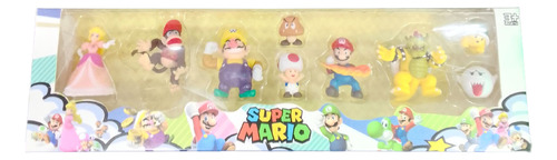 Set De 9 Figuras De Súper Mario Bros, Coleccionables De 6cm