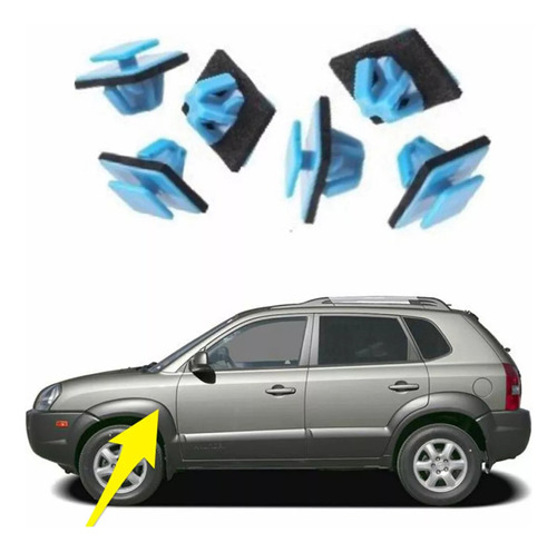 Clips De Gancho Para Buches Y Moldura Lateral Hyundai Tucson