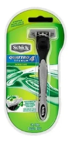 Aparelho De Barba Schick Quattro 4 Titanium Sensitive