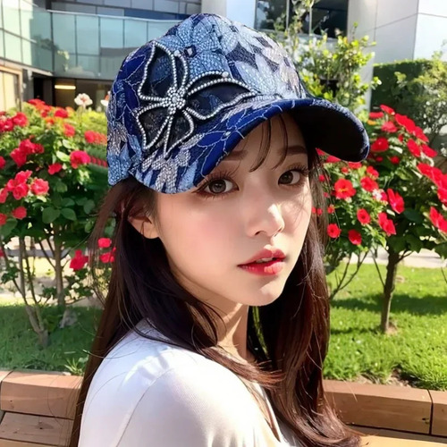 Gorra Mlb De Malla De Verano Con Lazo De Encaje Para Mujer