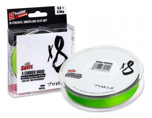 Multifilamento Sufix X8 Carrier Braid 0.185mm 15.5kg 150m