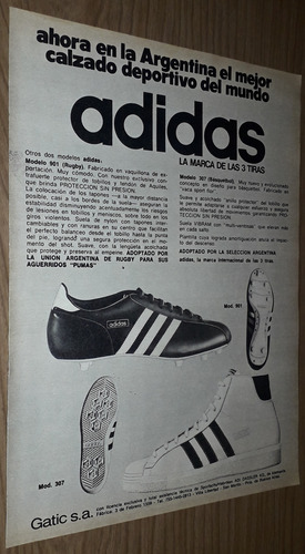 P283 Clipping Publicidad Botines Adidas Año 1971 (Usado)