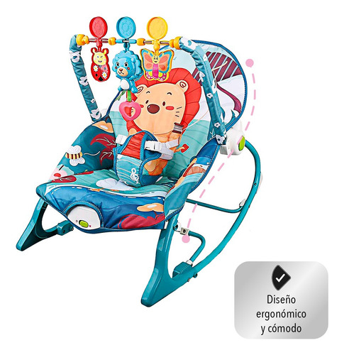 Silla mecedora para bebé Cokibú MECE-AJ celeste