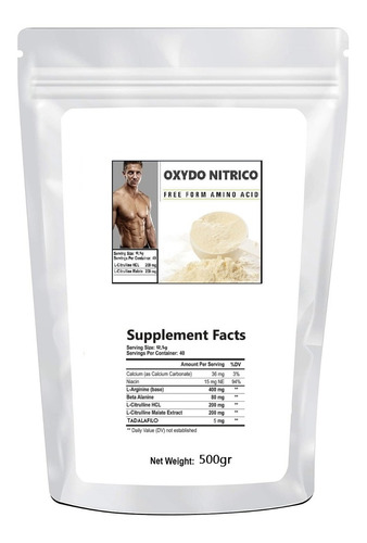 Oxydo Nitrico (lcitrulina Larginina) 140 Caps O 500gr