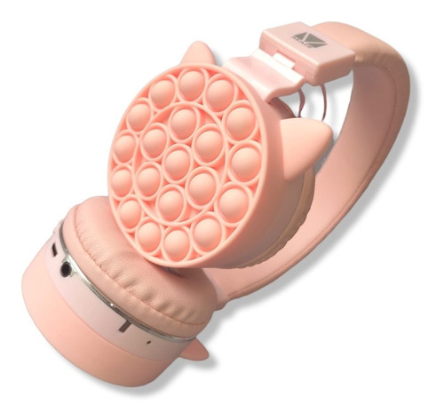 Audifonos Bluetooth Diadema Gato Orejas Kawaii Pop It