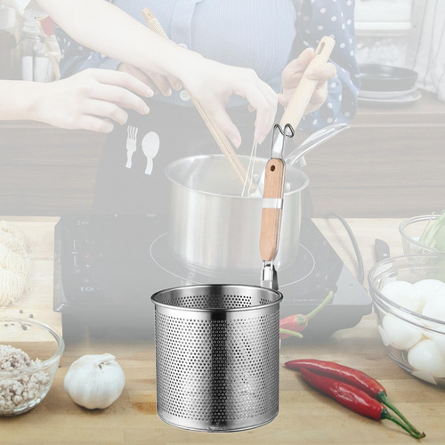 Colador De Malla Para Cesta De Bolas De Mango Plano De 18cm
