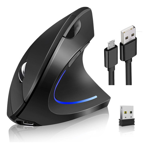 Mouse Vertical Inalámbrico Ergonómico Cómodo Carga Usb