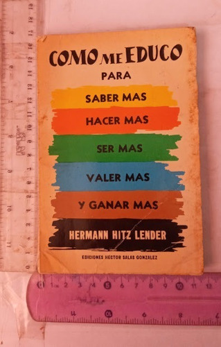 Como Me Educo Hermann Hitz Lender (Usado)