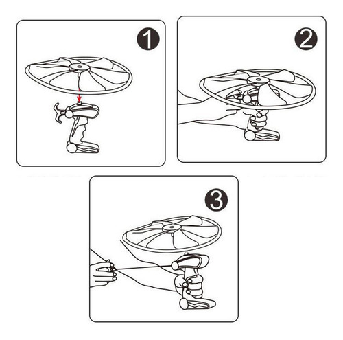 Pull Cord Flying Disc Toy Coordinación Funny Hand Eye