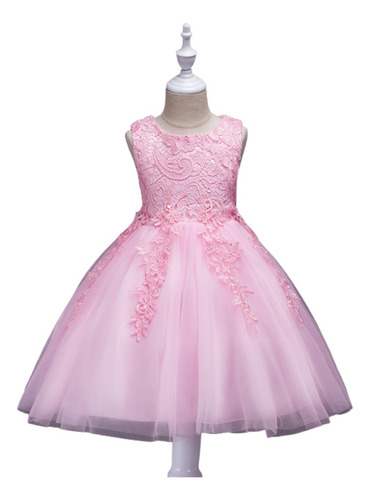 Princess Mesh Tutu Dress Lace Sleeveless Dress