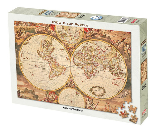 Imagen 1 de 2 de Puzzle Rompecabezas Tomax Mapamundi Antiguo X 1000 Piezas